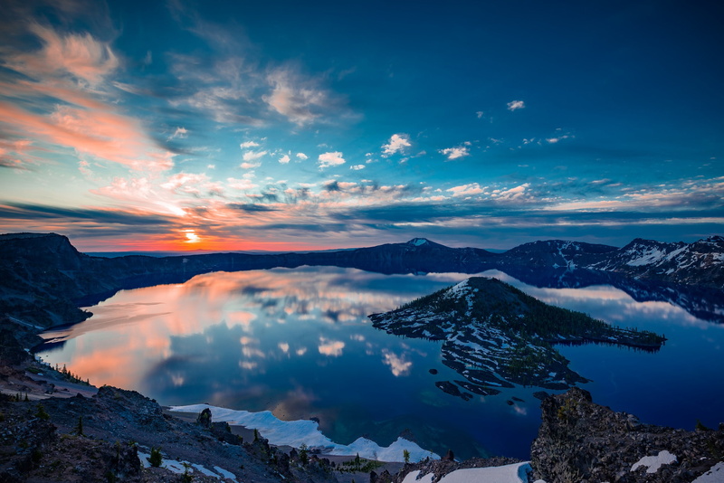 1080P, oregon, lake, crater