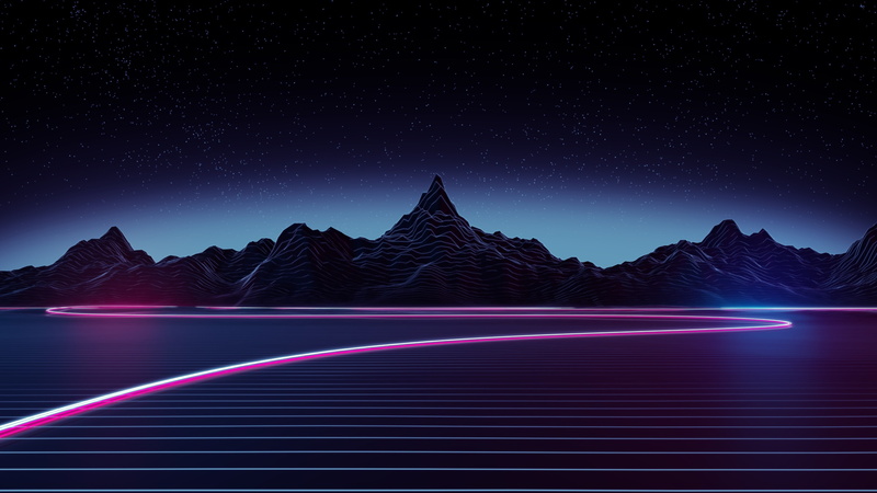 mountain peak, galaxy, milky way, mountain, light trail, space and astronomy, motion, architecture, long exposure, connection, neon 4k  theme, illuminated
