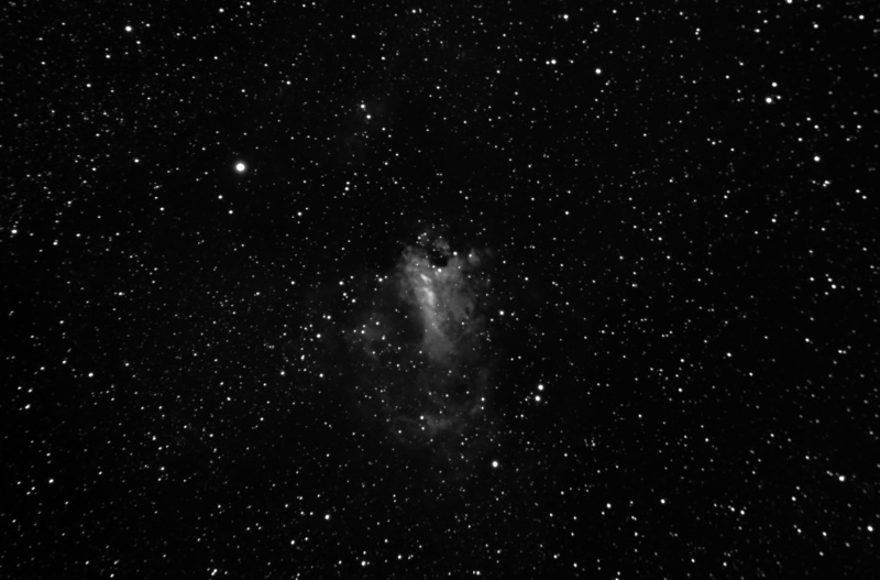 no people, star, H II, black color, star field, area, space exploration, space, scenics - nature, galaxy, constellation, night, sky, The Omega Nebula, science