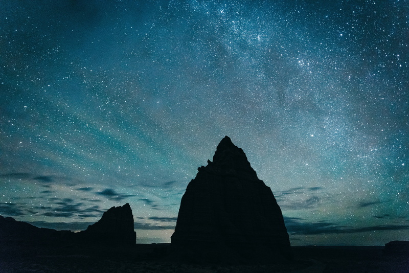 nature, constellations, night sky, mountains, 4K
