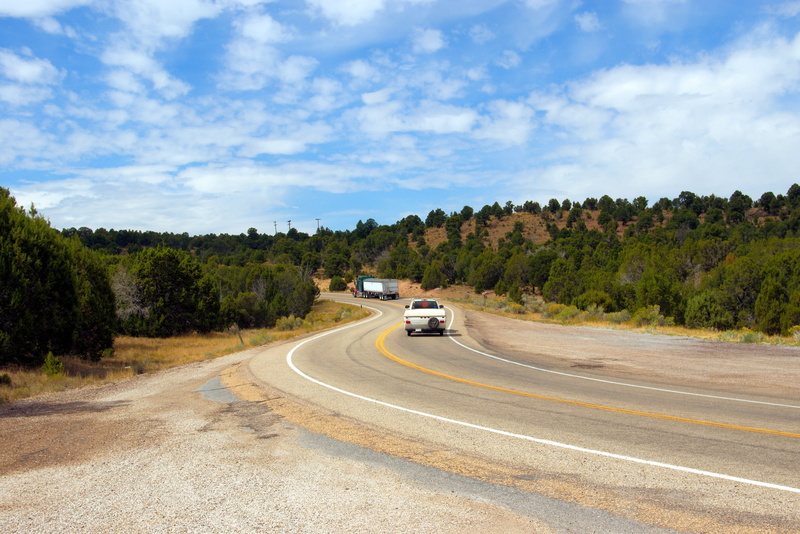 2K, transportation, tree, utah, hwy 191 at flaming gorge, motor vehicle, marking, the way forward, beauty in nature, camper, mode of transportation, day