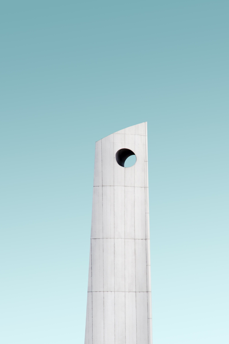 tall - High, geometric, building, abstract, white, tower, city, modern, blue, silver, chimney, creative, photography, built Structure, graphic, architectural