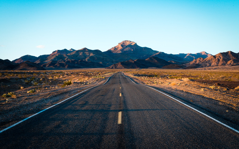 roads, endless, photography, deathvalley, perspective, 4K, landscape, mountains, brown