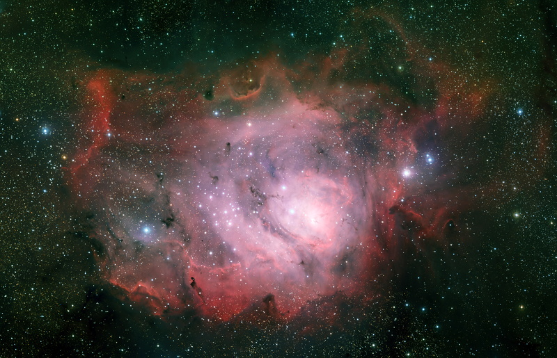 5K, nebula, NGC 6523, Sagittarius, constellation, Laguna