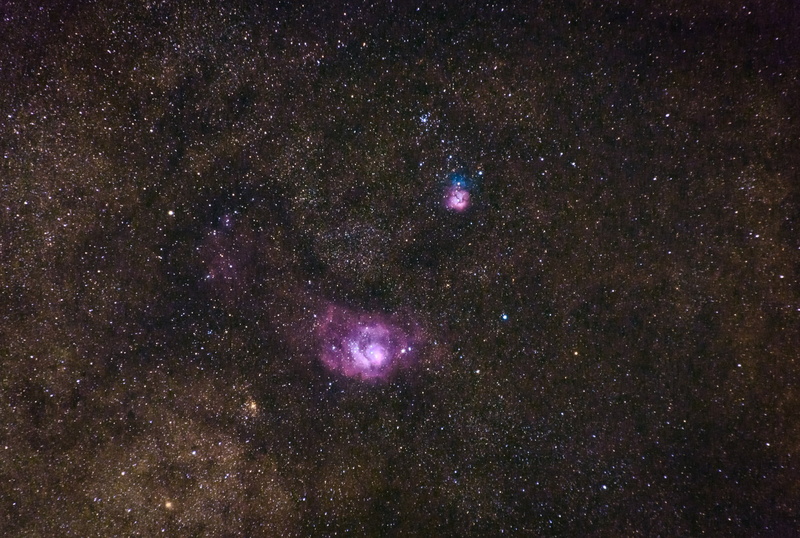 sky, luminosity, night, full frame, infinity, Sagittarius, constellation, nebula, Trifid Nebula, star - space, space, beauty, diffuse, nature, space exploration