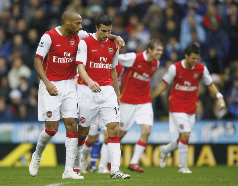 Robin Van Persie, Footballers, 720P, soccer, Thierry Henry, Arsenal