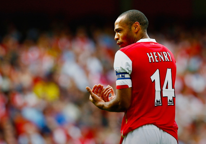 young adult, jersey, day, crowd, Captain, focus on foreground, Arsenal, Club, Henri, sportsman, adult, s, shirt, competition, standing, red, sport, success