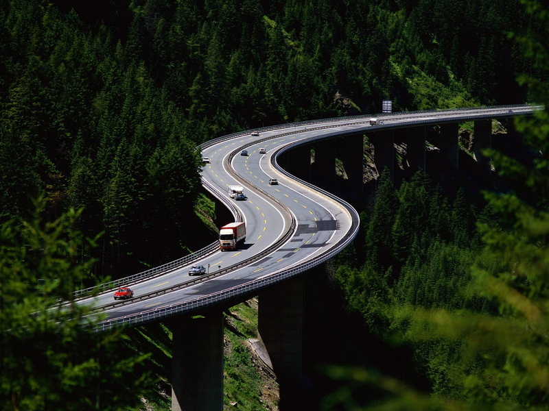 720P, hairpin turns, forest, street, road