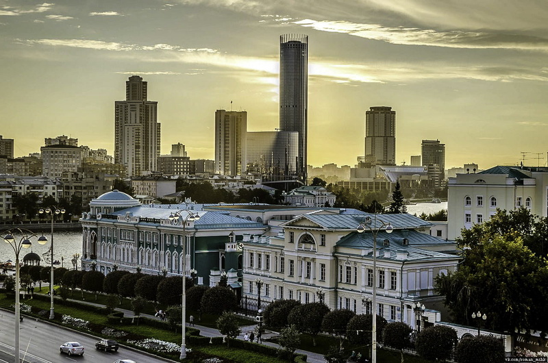 nature, office building exterior, Yekaterinburg, skyscraper, cloud - sky, 720P, building, luxury, landscape, office, public domain, buildings, yekateringburg