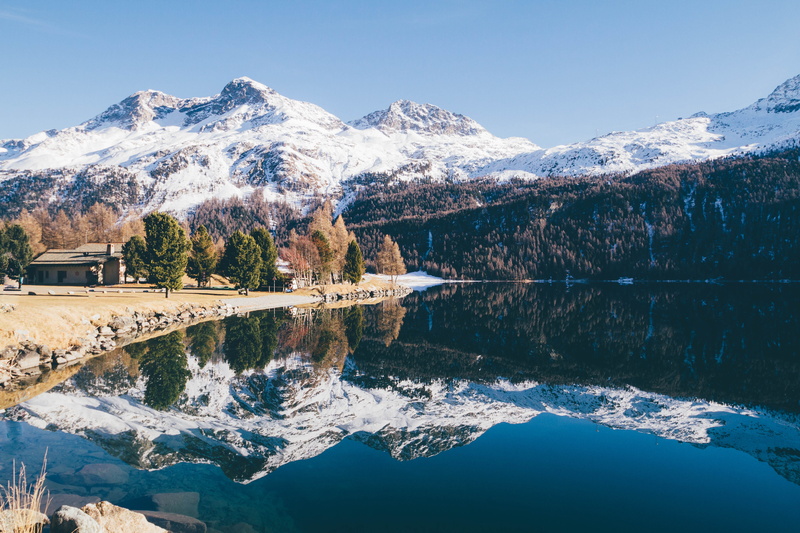 mountain Range, winter, f, snowcapped mountain, tranquil scene, daytime, sky, snow, cold temperature, building, nature, mountain peak, outdoors, landscape