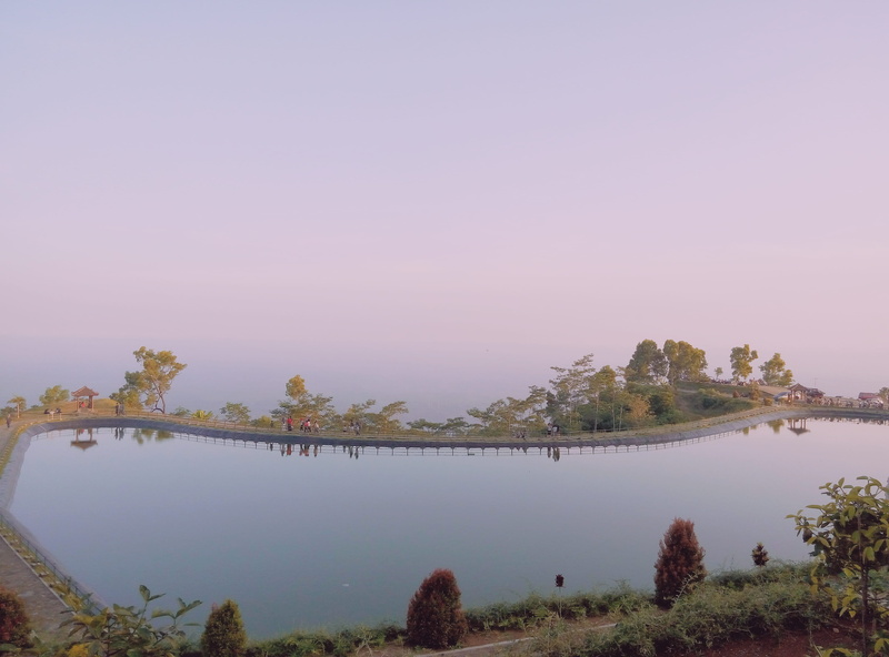 idyllic, no people, tranquil scene, tranquility, purple, water, nature, lake, non-urban scene, sunset, copy space, sky, yogyakarta, plant, growth, indonesia