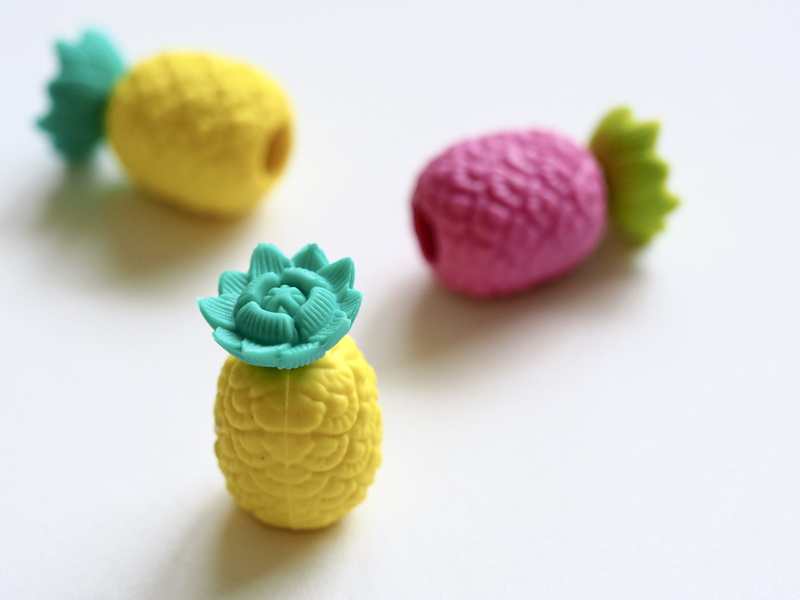 temptation, draw, design, indoors, drawing, education, school, pen, pastel colored, three objects, mistake, paper, pineapple, rubber, freshness, eraser