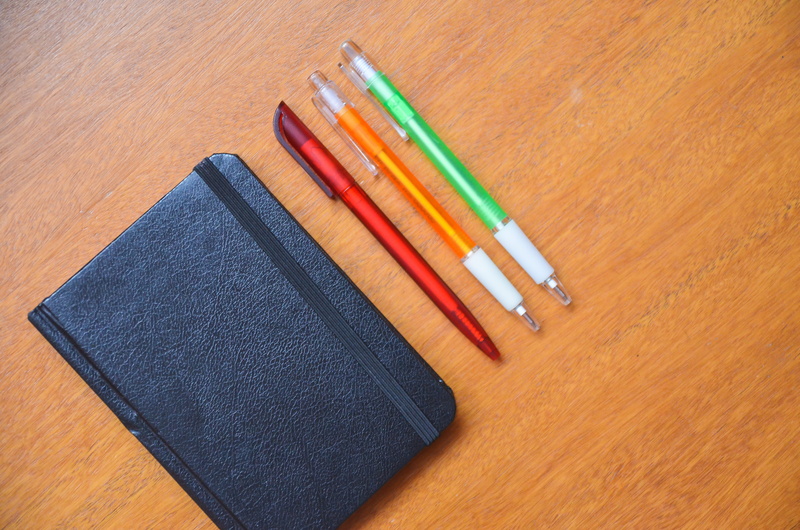 rubber, wood - Material, Notepad, Pens, multi colored, Pencils, no People, equipment, Diary, still life, writing instrument, 4K, art and craft, school supplies