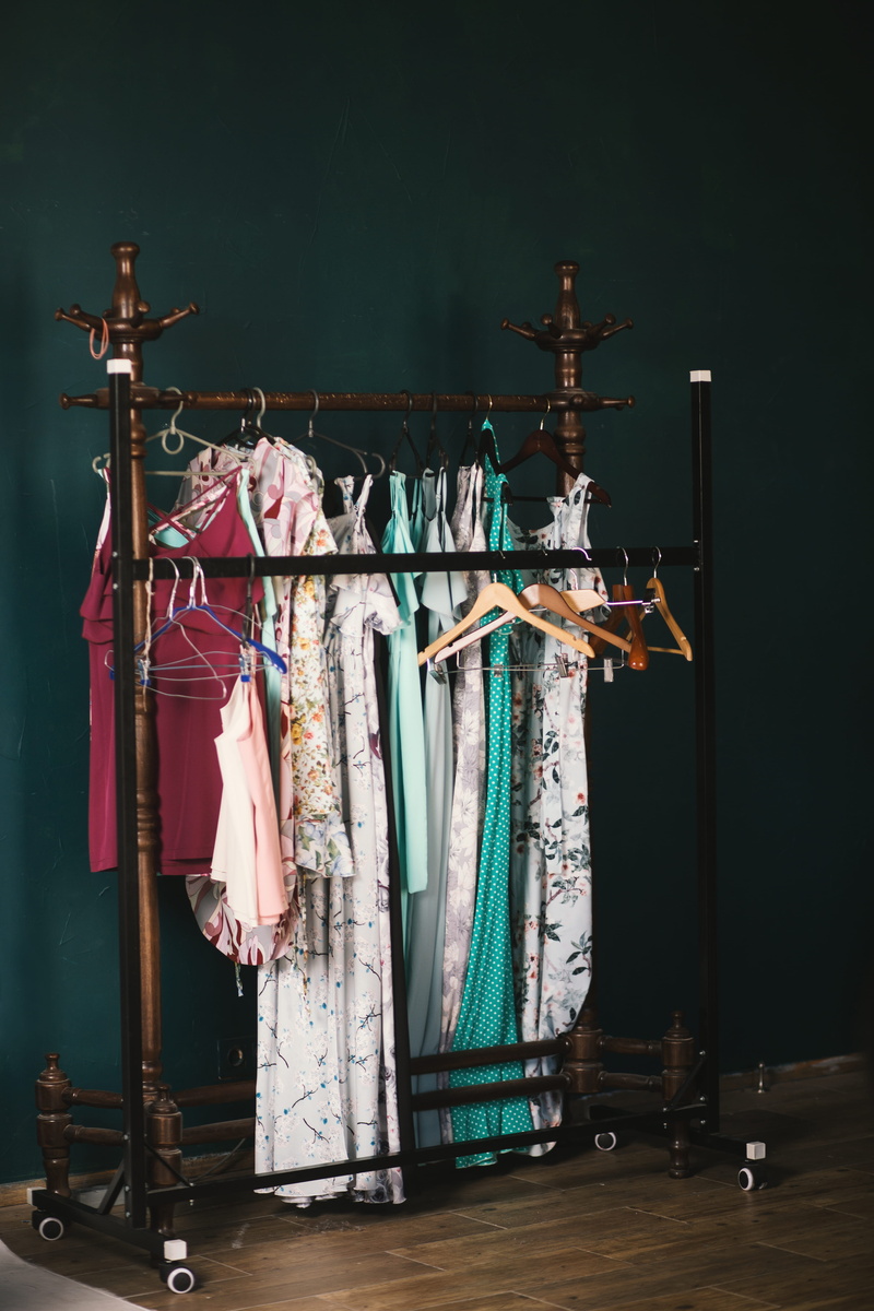 hanging, choice, clothes, absence, architecture, no people, drying, rack, color, built structure, 5K, building, clothes hanger, indoors, large group of objects