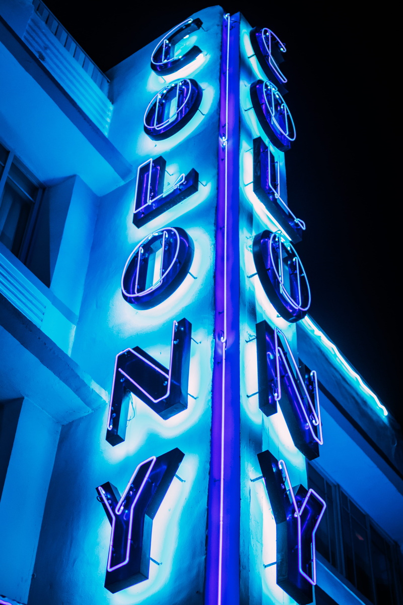 night club, pipe - tube, corridor, meal, outdoors, hood, text, club, light - natural phenomenon, 5K, purple, low angle view, building, diner, restaurant