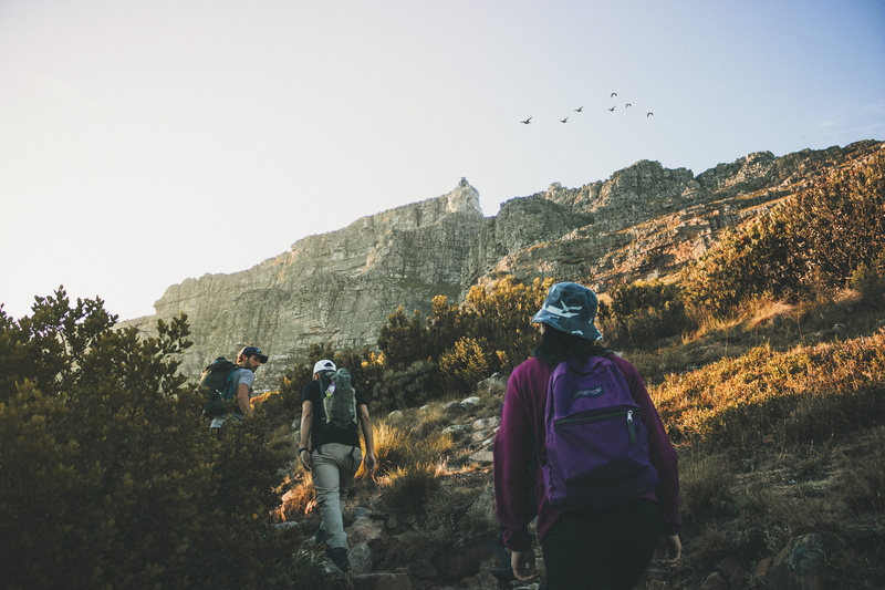 people, 5K, backpack, mountain, road, beauty in nature, rear view, gray, group of people, scenics - nature, leisure activity, adventure, across, hiking