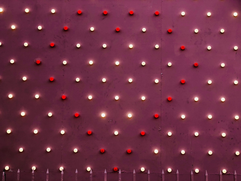polka dot, red, repetition, flame, strawberry, 4K, no people, illuminated, hanging, celebration, food, united kingdom, event, night, ceiling, backgrounds