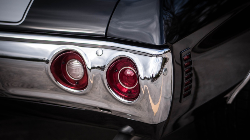 taillights, fender, vintage car, close-up, vehicle light, headlight, taillight, indoors, 4K, motor vehicle, land Vehicle, focus on foreground, two, automobile