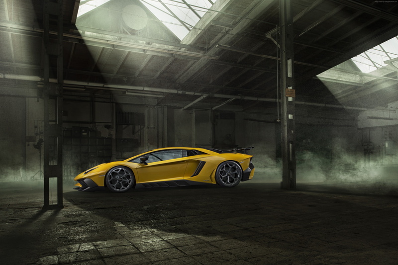 supercar, Lamborghini Aventador LP 750-4 Superveloce, yellow, 4K, Novitec Torado