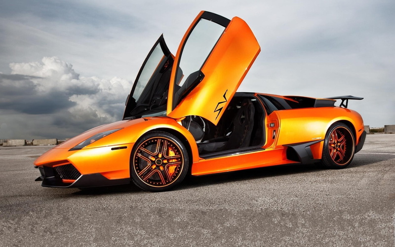 lamborghini murcielago, 1920x1200, cars, orange, sports, superveloce, 1080P, lamborghini, coupe, murcielago, lp
