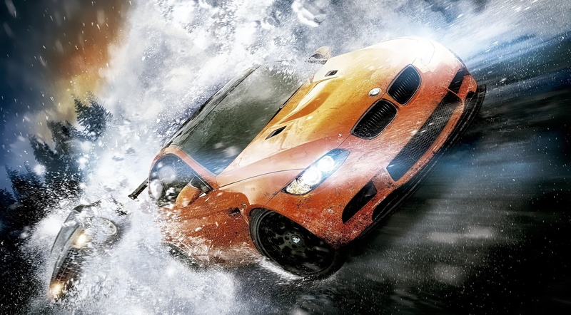 need for speed the run, digital, bwm, hd, motion, speed, coupe, orange, water, sport, bwm m3, Games, nfs, need, beauty in nature, run, 2K, nfs the run