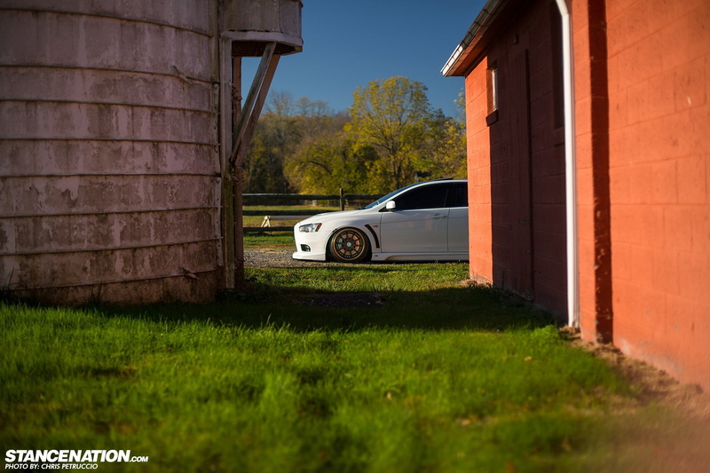 land vehicle, tree, Work Emotion XD-9, utility, evolution, white cars, Mitsubishi Lancer, car, building exterior, Mitsubishi, transportation, mode of transportation