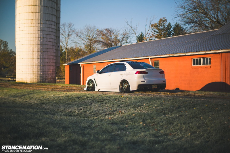 architecture, 720P, built structure, stationary, Work Emotion XD-9, building, building exterior, car, day, garage, land vehicle, vehicle, Mitsubishi Lancer