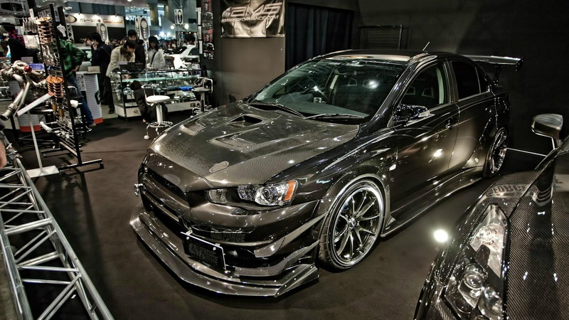 lancer, evolution, black, spoiler, widebody, 1080P, kit, cars, sedan, mitsubishi lancer, 1920x1080, mitsubishi