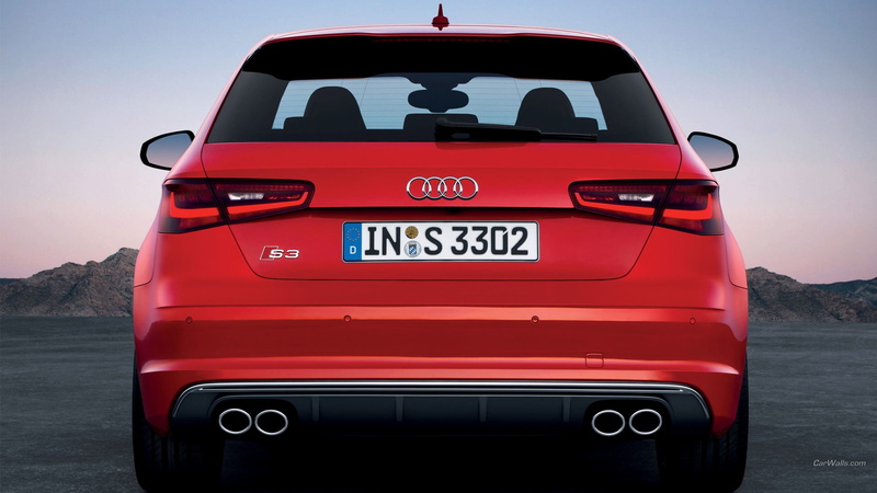 German cars, Tailights, Audi S3, diffusers, hatchbacks, 1080P, red, exhaust pipes, rear view