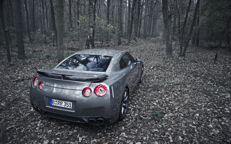 jdm, nature, tailight, gt r, r35, cars, nissan, forest, 2K, outdoors