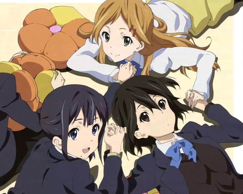 Anime Girls, Inaba Himeko, Nagase Iori, 2K, Kiriyama Yui, Kokoro Connect