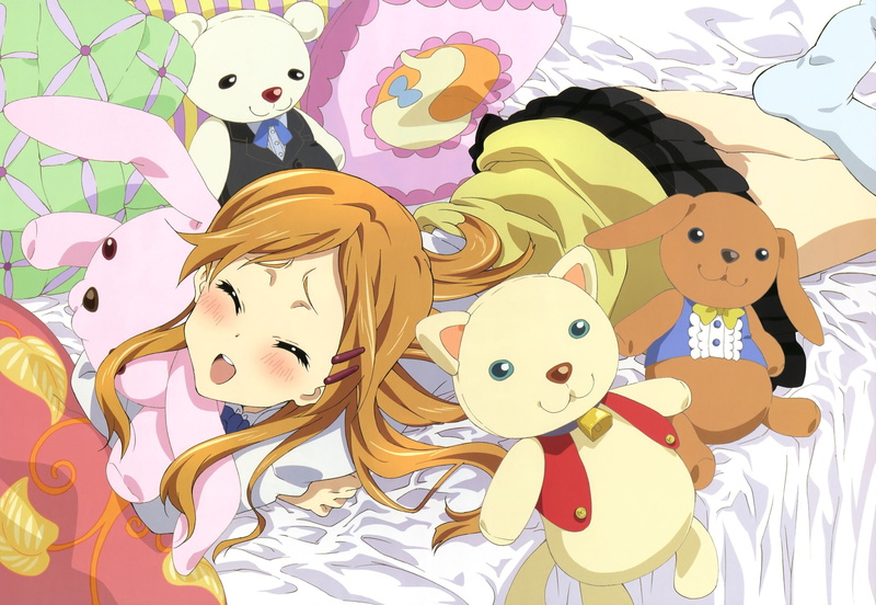 2K, animals, yui, anime, stuffed, kiriyama, kokoro, connect, girls