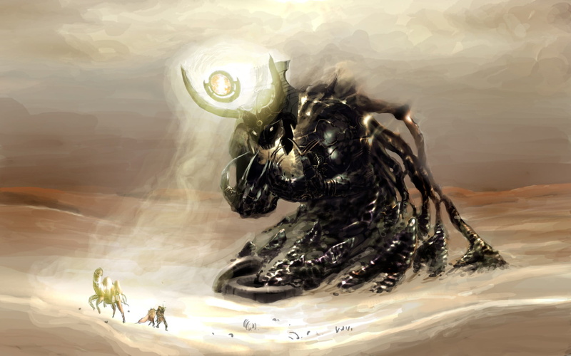 desert, giant, human, representation, no people, monster, animal wildlife, nature, demon, water, fantasy, black, backgrounds, camels, underwater, vertebrate