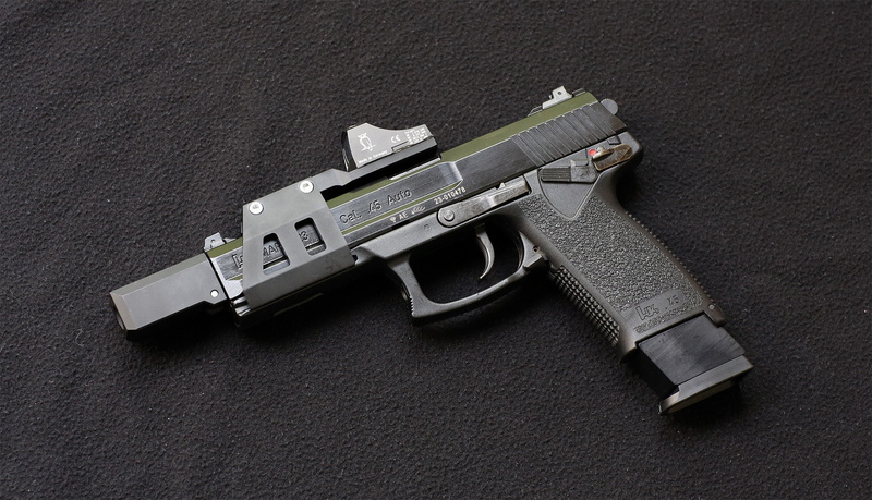 gun, pistol, Heckler andamp; Koch, black, weapons, 1080P, Mark 23