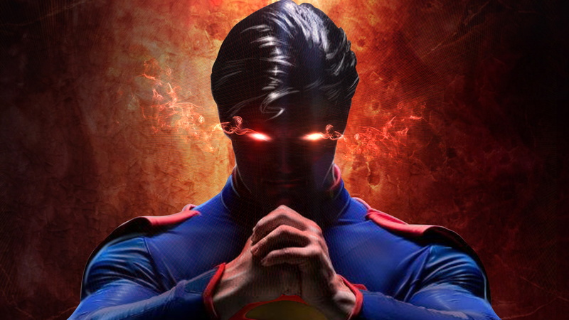 with, k, Eyes, Laser, Superman, 4K