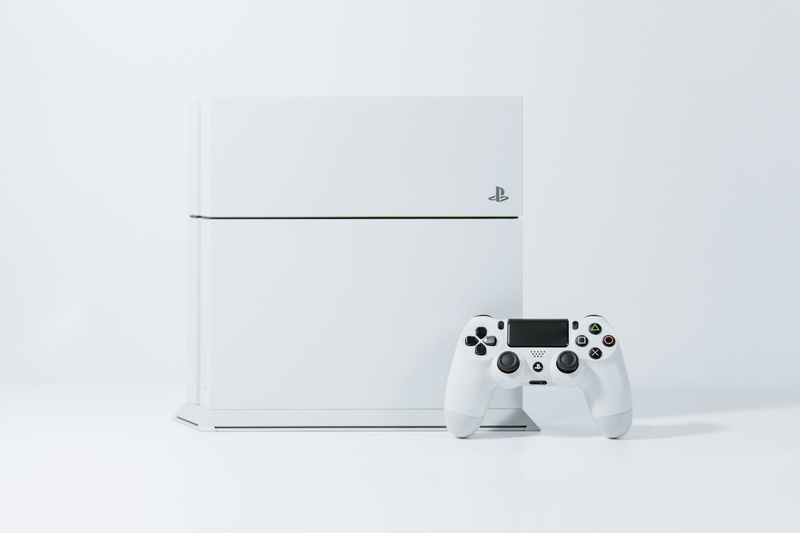 indoors, silver colored, sony, design, copy space, white background, still life, playstation 4, Glacier, technology, refrigerator, single object, container