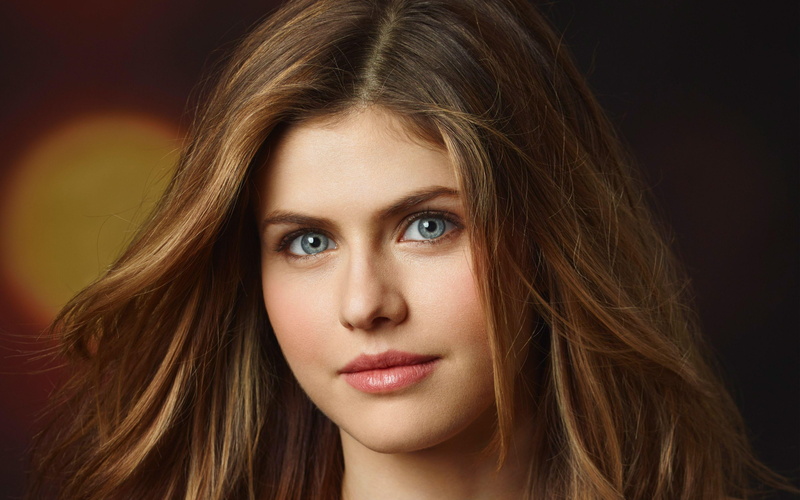 hairstyle, teenager, human face, alexandra daddario, beautiful woman, 4K, body part, brown hair, 4k, adult, beautiful people, long hair, black background