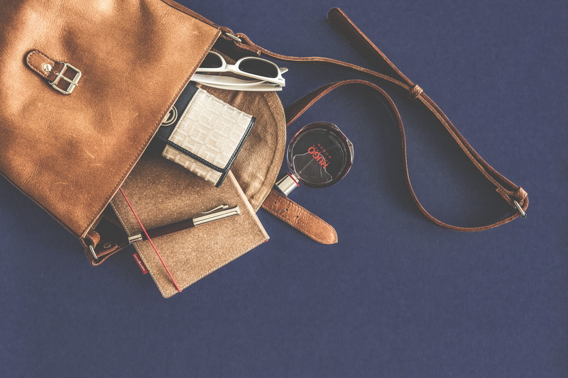 wallet, studio shot, Bag, food, Leather, food and drink, Fashion, 5K, blue background, technology, personal Accessory, glasses, high angle view, still life