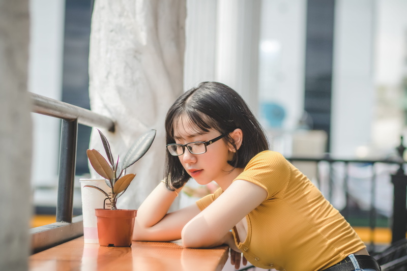 photoshoot, young girl, short-hair, sitting, red lips, indoors, fashionable, real people, outdoors, young, furniture, pot, young woman, leisure activity