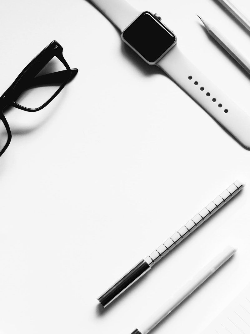 note pad, workplace, paper, flatlay, studio shot, 4K, indoors, desk, watch, eyeglasses, technology, beside, instrument, black color, publication, education