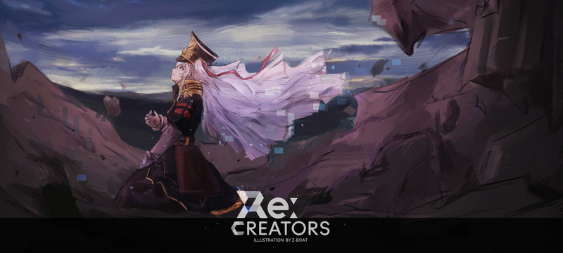 nature, anime girls, cloud - sky, Gunpuku No Himegimi, sky, leisure activity, Re:CREATORS, text, people, clothing, architecture, communication, arts culture and entertainment