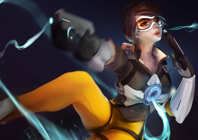 beauty, Tracer (Overwatch), fashion, eyeglasses, sunglasses, glasses, s, red, water, young adult, beautiful woman, Overwatch, dress, young women, women