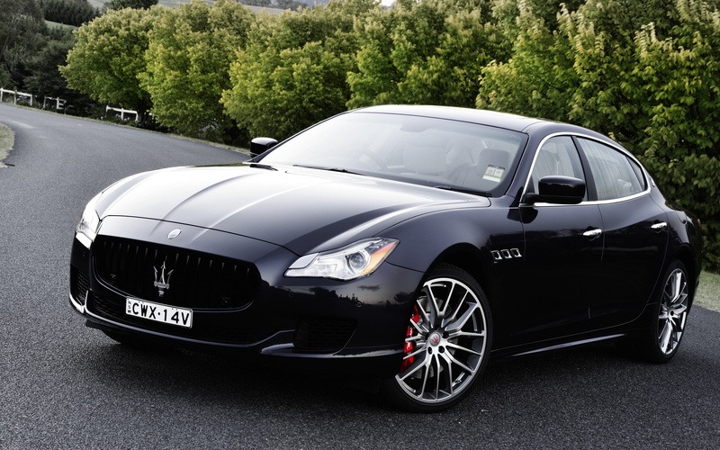 stationary, plant, Maserati, nature, silver colored, asphalt, road, tree, outdoors, no people, day, Maserati Quattroporte, city, retro styled, 4K, street