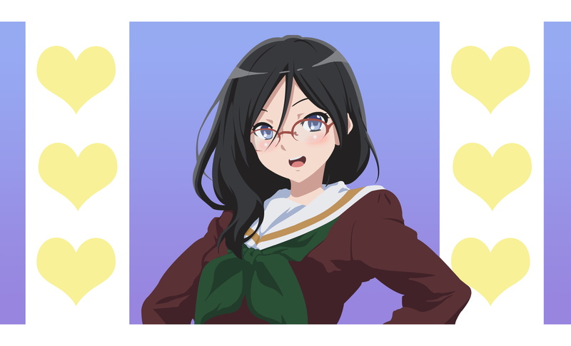 Hibike! Euphonium, looking at camera, 1080P, eyeglasses, lifestyles, beautiful woman, beauty, indoors, headshot, anime girls, young adult, heart shape