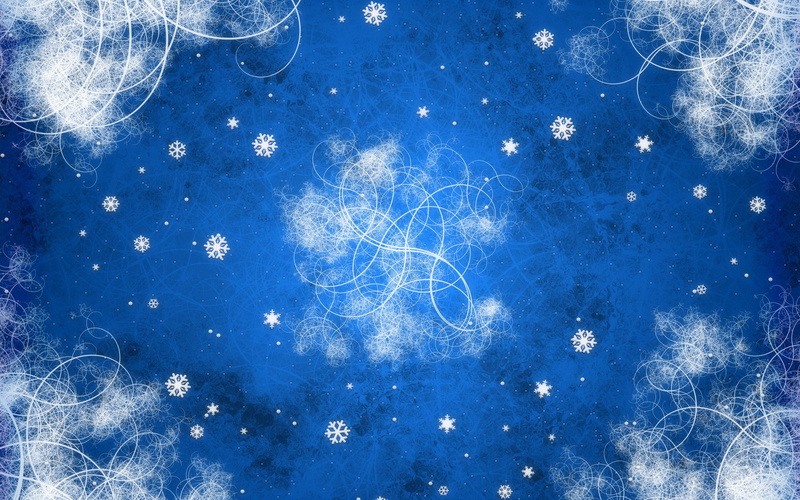 artwork, shapes, 2K, digital art, snow flakes