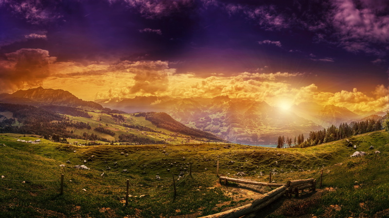 countryside, mount scenery, switzerland, nature, 5k uhd, mountain, highland, cloud, evening, landscape, sunlight, hill, 5k, swiss alps, sunset, sky, 5K