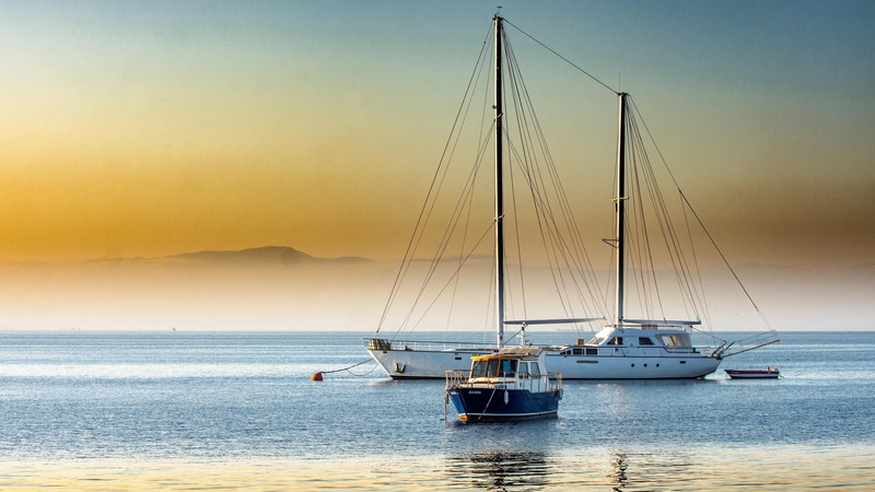 evening, calm, nature, outdoors, sailing ship, tranquil scene, 5k, water, waterfront, horizon over water, scenics - nature, mast, transportation, beauty in nature