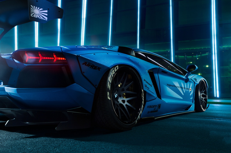 5K, LB Performance, Body kit, 5K, Lamborghini Aventador, Blue