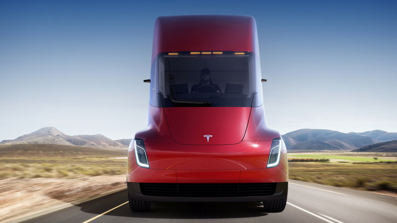 2019, Tesla Semi, Electric trucks, 4K, 4K