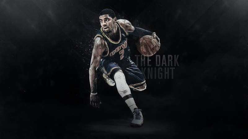 Dark Knight, digital, full length, Cleveland, Cavaliers, playing, kryie, black Background, clothing, The ball, NBA, arts culture and entertainment, dark